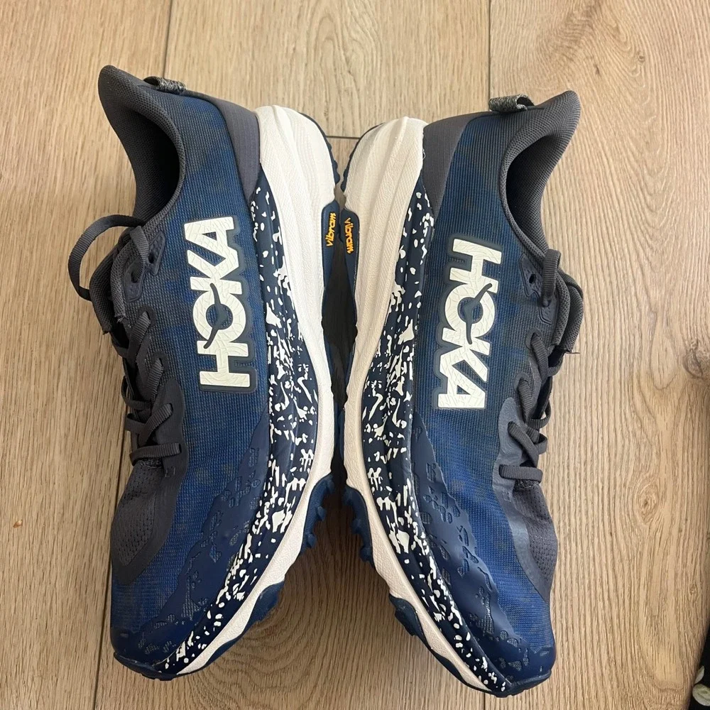 Hoka Speedgoat 5 Trail Running Shoes Blue White Speckled  Mens Size 12